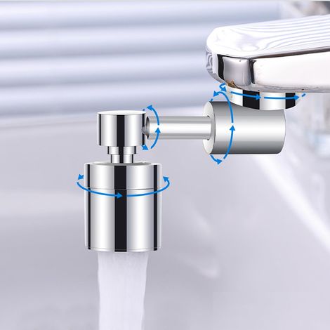 Embout Robinet Cuisine, 1080° Rallonge Robinet Cuisine, Extension Robinet Cuisine, Pour Aérateurs Pour Robinets Cuisine Et Robinets De Salle De Bain (1/5)
