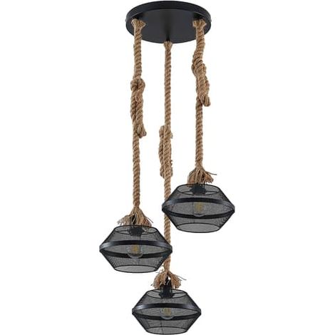 [GEBRAUCHT] B-Ware Lindby Rabia Hängeleuchte Deckenlampe Pendelleuchte Deckenlampe E27 3 Flg Rund