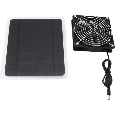 Kit de ventilateur solaire mural 10W résistant aux intempéries pour petits poulaillers, serres et abris de jardin. (1/5)
