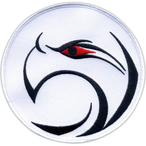 Falken-Patch mit rotem Auge – Magnetische Rückseite – Gestickter Aufnäher/Abzeichen/Emblem