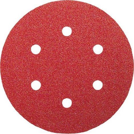 BOSCH - 2609256A30 FOGLI ABRASIVI 5PZ D.150 FORI 6, GRANA GROSSA 60 (1/3)