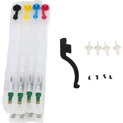 Lot de 4 cartouches d'encre jetables, vides et rechargeables, pour imprimante, modèle allongé LC3117 (1/5)
