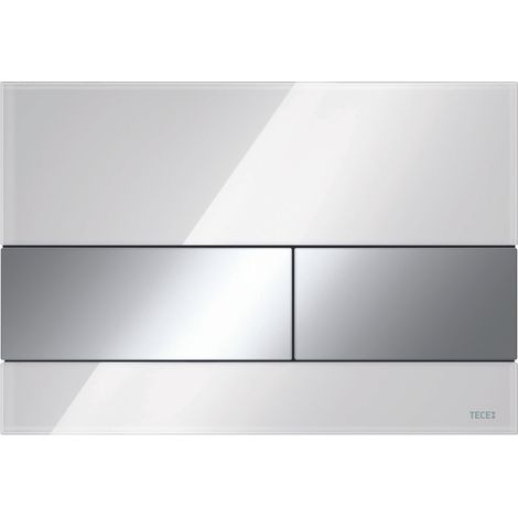 TECEsquare plaque de commande WC verre pour technique à deux