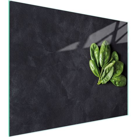 TAGLIERE IN VETRO 52x40 BASILICO (1/5)