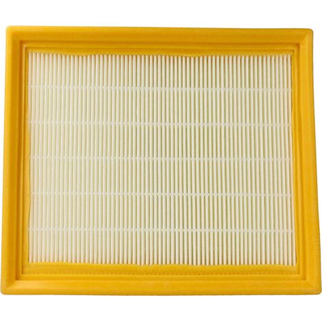 vhbw Filter compatible with Protool Festool VCP 480 E-M AC, 360 E-M, 480 E-L AC, 480 AC Vacuum Cleaner - HEPA filter Yellow White