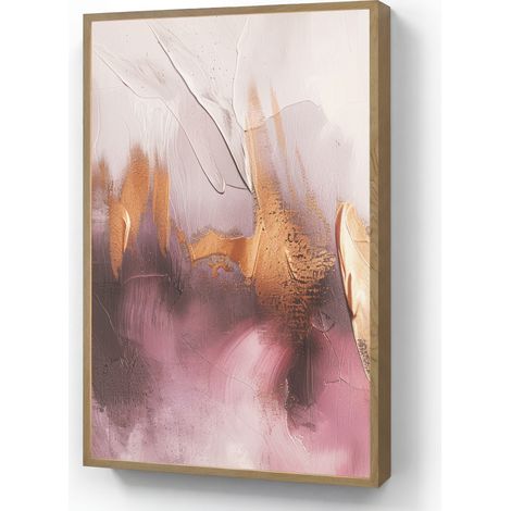 APLIQUE DE PARED Morado - Abstracto - Pintura - Oro 70x100 cm (1/5)