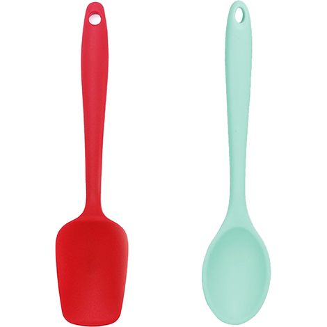 Ensemble de 2 mini-ustensiles de cuisine - Outils de cuisine en silicone avec spatules (1/5)
