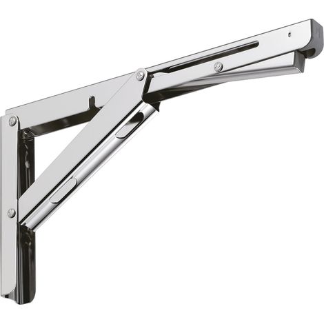 Lamp Klappkonsole EB-317 klappbar - Klappträger mit automatischer Verriegelung, Edelstahl glänzend (1/4)