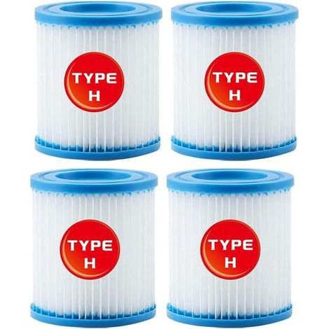 TAISHENGDA-Filterkartusche Typ H 29007 für Intex Schwimmbadfilterpumpen 28601, 28602 (4 Stück) (1/5)