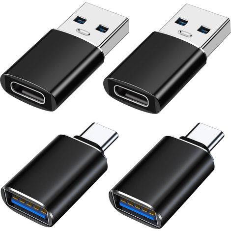 Adaptateur USB vers USB-C, adaptateur USB Type-C vers USB 3.0, lot de 4 (1/5)