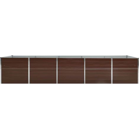 Maison Exclusive - Garten-Hochbeet Verzinkter Stahl 400x80x45 cm (1/5)