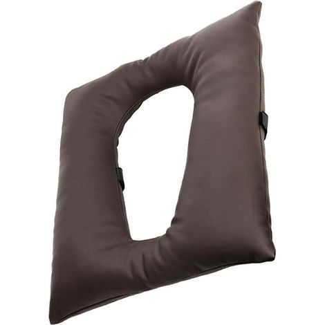 Coussin de chaise percée en cuir synthétique de qualité supérieure - 10 cm d'épaisseur - Pour personnes âgées - Facile à glisser - Ergonomique (1/5)