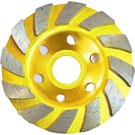Meule tasse diamantée or 6 trous double rangée disque meuleuse d'angle résistant à l'usure pour granit (1/5)
