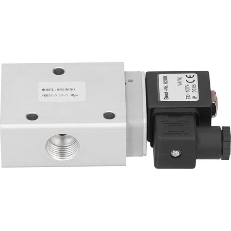 Électrovanne 3 voies 2 positions, distributeur monostable 12mm, 8020850AC 110V, commande directionnelle, alimentation 110V, vanne électromagnétique, usage industriel (1/5)