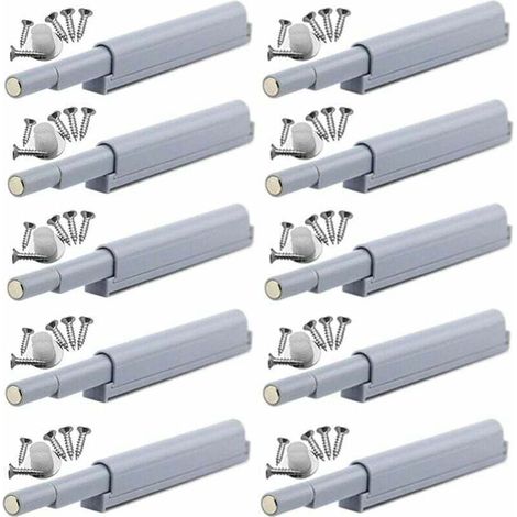 Fermeture magnétique push-open pour meuble – Lot de 10 – POM plastique et néodyme – Installation facile sans poignée