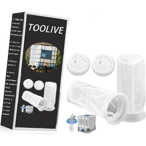 4er-Pack Nylon-IBC-Filter für 1000-Liter-IBC-Regenwassertanks, Nylonfilter mit IBC-Tankdeckelanschluss für IBC-Regenwassertanks (1/5)
