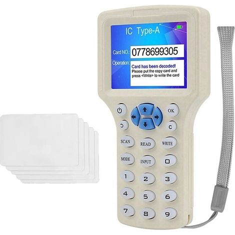 5XT5577 125K 13,56 MHz Enregistreur de clés IC/ID, programmateur RFID, copieur de clés pour lecteurs de cartes à puce NFC/RFID + copieur de cartes RFID