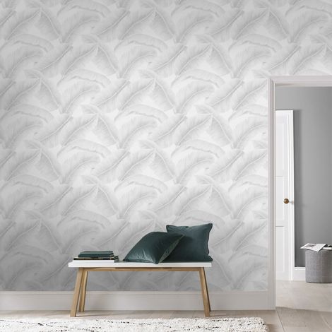 Papier peint intissé Sandy 1005 x 52cm Blanc, Gris