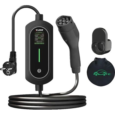 Chargeur EV, Design Portable, Caractéristiques de Haute Sécurité, 3.5kW 16A 5M, Type2 (1/2)