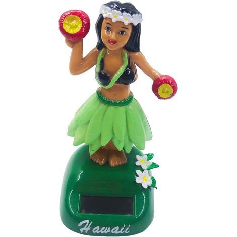 Solarpuppe, Hula-Tänzerin, Seifenblase, Hawaii-Puppe, Mädchen im Bikini am Strand, Seifenblase im Armaturenbrett eines Autos (1/5)