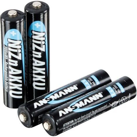 ANSMANN Allinea il titolo secondo DE: Batteria ricaricabile Micro NiZn AAA 1,6 V 900 mWh, 4 batterie ricaricabili (1/5)