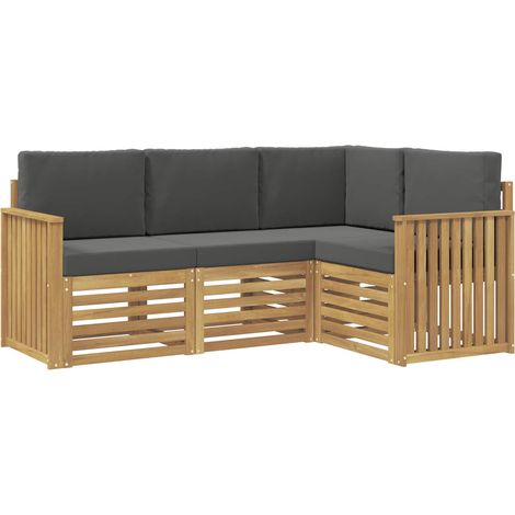 Ensemble de canapés d'extérieur 4 pc Blanc et anthracite vidaXL (1/5)