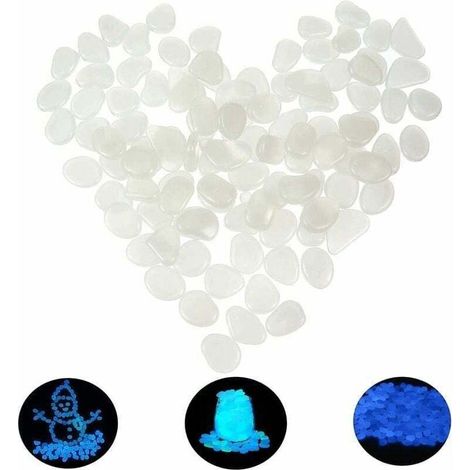 300 pezzi di pietre fluorescenti, ciottoli artificiali fluorescenti, pietre decorative per giardino, sentieri, decorazioni esterne, acquari, vialetti - MODOU (1/3)
