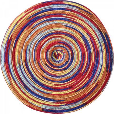 Set de table rond en satin teinté rouge 3838cm 1 pièce set de table pailleté adapté pour Noël fête de famille mariage décoration de table de vacances (1/5)
