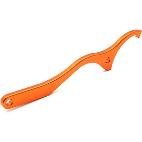 BRAVIX Clé à Ergot, Outil Clé de Crochet d'Amortisseur Universel Clé d'Amortisseur en Alliage d'Aluminium Multifonctionnelle Outil de Réglage pour Quads, Vélo et Motos,orange, une pièce，