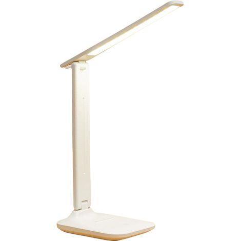 Lampe de bureau de protection des yeux grande taille rotative [modèle rechargeable XH4000] trois niveaux de lumière blanche Blanc (1/4)