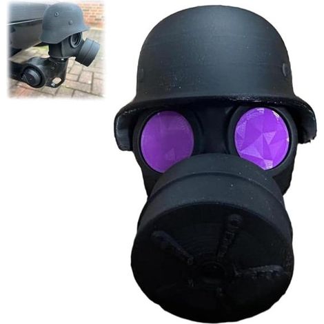 Cubierta para enganche de remolque, Tapa protectora, Forma de casco y máscara de gas, Cabeza esférica de 50 mm, Morado (1/5)