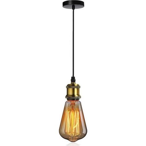 E27 Vintage Pendelleuchte aus Metall Hängelampe 100CM Höhenverstellbar für Küche Esstisch Wohnzimmer Bars Cafét