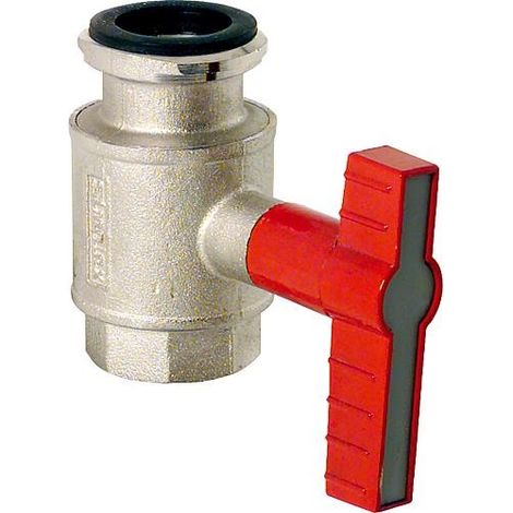 Flamco Robinet à boisseau sphérique pompe avec papillon DN32 G1 1/4i PN16 MS nickelé, F10128