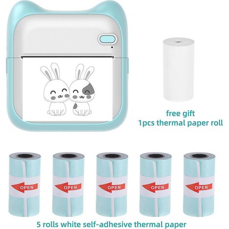 Mini-Taschenfotodrucker, tragbarer Thermodrucker, 203 dpi, kabellose Bluetooth-Verbindung für Pictur-BL-3- (1/5)