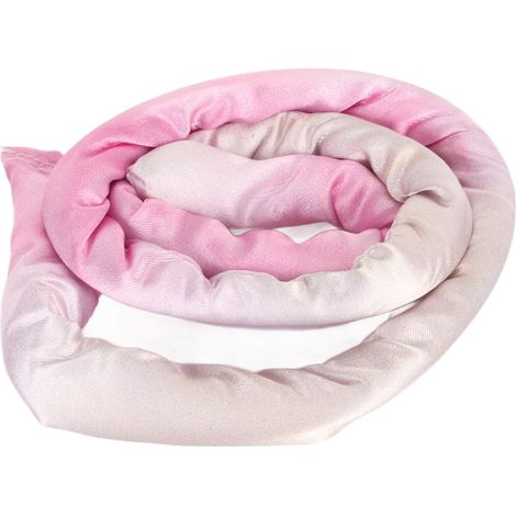 Élastique à cheveux en fil de fer souple pour dreadlocks, imitation soie tie-dye rose, pour cheveux longs et épais. (1/5)