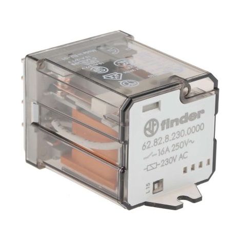 [JAMAIS UTILISÉ] Finder 62 Series Relais de puissance 2 RT, bobine 230V c.a. Enfichable 2.2W ( Prix pour 1 )