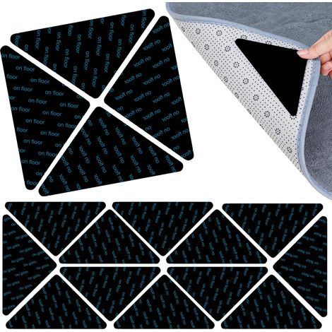 16 Pièces Autocollant Antideapant Tapis,Anti Déapant Tapis,Anti Glisse Tapis,Coin Tapis Antidéapant,Anti-Déapant pou Tapis (1/5)