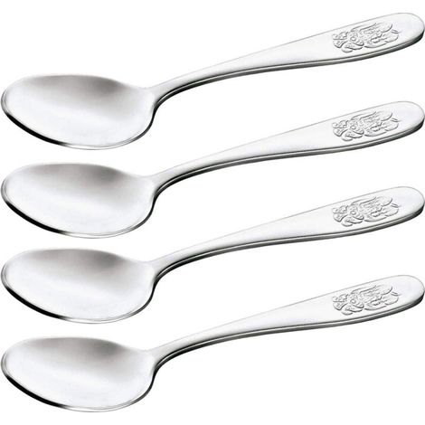 Couverts pour Enfant, chromé, Argent, 14,5 x 3,9 x 1 cm, 4 unités (1/2)