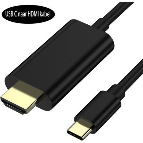 Câble USB-C vers HDMI 1.8m, 4K Ultra HD pour Bureau ou Salon, Compatible Ordinateurs Portables (1/5)