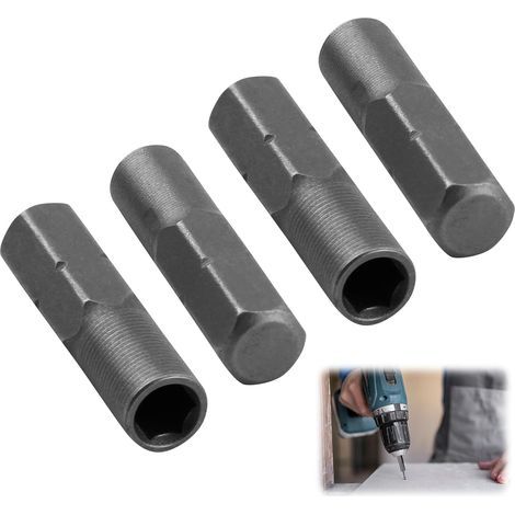 Adattatore di posizione 4 x 6,35 a 4 mm, adattatore per vite esagonale nichelata magnetica da 1/4" per viti con attacco mini-posizione, accessori per utensili