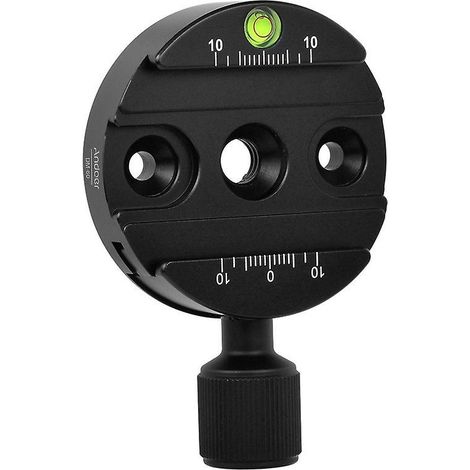 Andoer 60-mm-Schnellwechselplattenklemme aus Aluminiumlegierung, 3/8 Zoll, mit 1/4-Zoll-Adapter / Wasserwaage