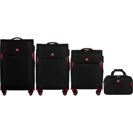 Juego de 3 maletas DIPPER + bolso Wings BLACK