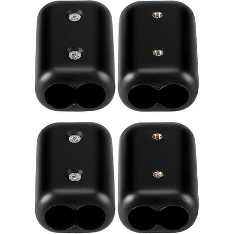Set mit 4 wiederverwendbaren Doppelseilklemmen, 1/2 Zoll Kunststoffverbinder, geeignet für 9-10 mm Doppel- oder geflochtene Nylonseile. (1/5)