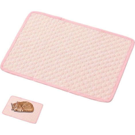 Tapis rafraîchissant pour animaux – Coussin rafraîchissant pour chien en été – Tapis respirant pour chien – Tapis en soie glacée pour chats – Tapis de couchage rafraîchissant pour animaux – Taille XXL (1/4)