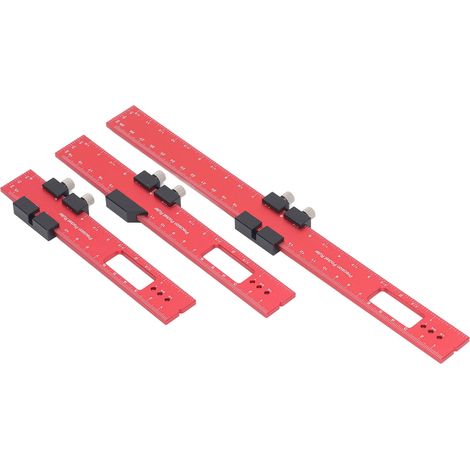 Règle de menuiserie graduée avec butée réglable, disponible en tailles 16, 20 et 30 cm (1/5)