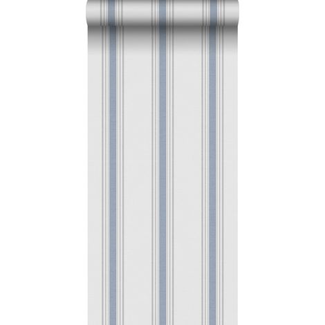papier peint à rayures bleu et gris - Sanders & Sanders (1/4)
