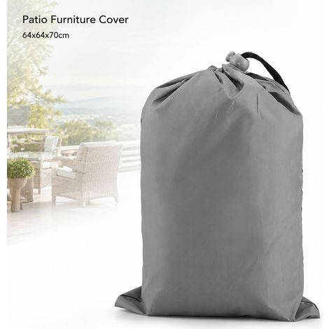 Telo protettivo per mobili Toivize - Impermeabile e resistente ai raggi UV - Poliestere 190D, grigio, 64x64x70 cm con coulisse (1/4)