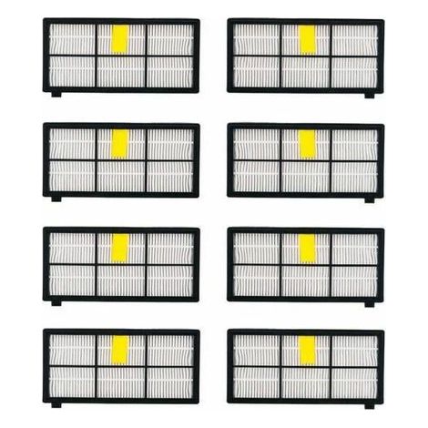 Juego de 8 filtros de repuesto para iRobot Roomba 980 880 870 800 Filtro HEPA [8PCS] Kits de filtros para aspiradora