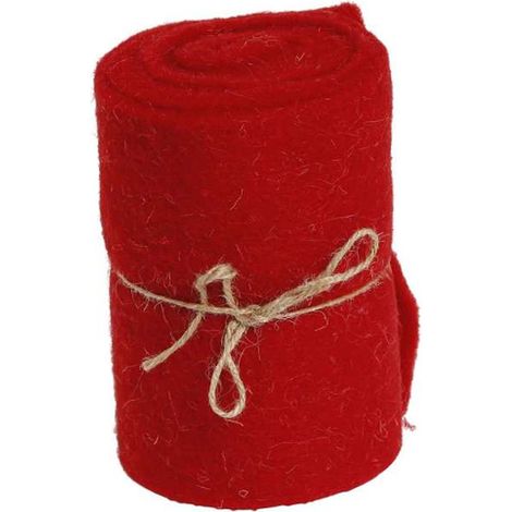 POSIWIO Deko - Streifen Dunkelrot 15 cm x 2 Meter - Polyester