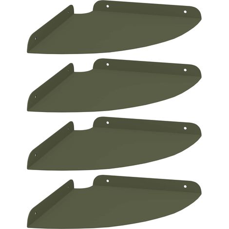 Maison Exclusive - Schwebendes Regal mit Regal 4 pcs Olive Grün 2